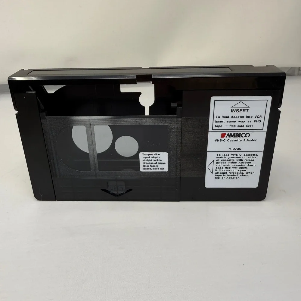 Ambico Y-0730 VHS-C Cassette Adapter for VHS VCR Camcorder Tape Converter Player